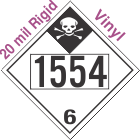 Inhalation Hazard Class 6.1 UN1554 20mil Rigid Vinyl DOT Placard
