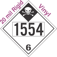 Inhalation Hazard Class 6.1 UN1554 20mil Rigid Vinyl DOT Placard