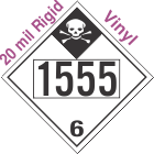 Inhalation Hazard Class 6.1 UN1555 20mil Rigid Vinyl DOT Placard