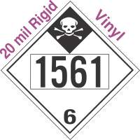 Inhalation Hazard Class 6.1 UN1561 20mil Rigid Vinyl DOT Placard