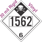 Inhalation Hazard Class 6.1 UN1562 20mil Rigid Vinyl DOT Placard