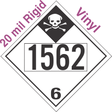 Inhalation Hazard Class 6.1 UN1562 20mil Rigid Vinyl DOT Placard