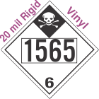 Inhalation Hazard Class 6.1 UN1565 20mil Rigid Vinyl DOT Placard