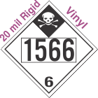 Inhalation Hazard Class 6.1 UN1566 20mil Rigid Vinyl DOT Placard