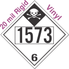 Inhalation Hazard Class 6.1 UN1573 20mil Rigid Vinyl DOT Placard