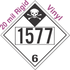 Inhalation Hazard Class 6.1 UN1577 20mil Rigid Vinyl DOT Placard