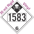 Inhalation Hazard Class 6.1 UN1583 20mil Rigid Vinyl DOT Placard
