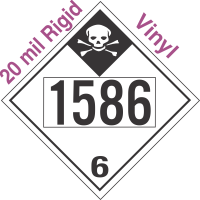 Inhalation Hazard Class 6.1 UN1586 20mil Rigid Vinyl DOT Placard