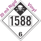 Inhalation Hazard Class 6.1 UN1588 20mil Rigid Vinyl DOT Placard