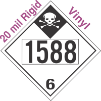 Inhalation Hazard Class 6.1 UN1588 20mil Rigid Vinyl DOT Placard