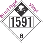 Inhalation Hazard Class 6.1 UN1591 20mil Rigid Vinyl DOT Placard