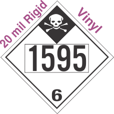 Inhalation Hazard Class 6.1 UN1595 20mil Rigid Vinyl DOT Placard
