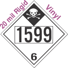 Inhalation Hazard Class 6.1 UN1599 20mil Rigid Vinyl DOT Placard