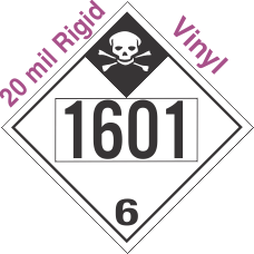 Inhalation Hazard Class 6.1 UN1601 20mil Rigid Vinyl DOT Placard