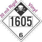 Inhalation Hazard Class 6.1 UN1605 20mil Rigid Vinyl DOT Placard