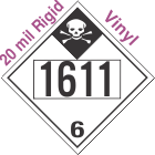 Inhalation Hazard Class 6.1 UN1611 20mil Rigid Vinyl DOT Placard