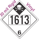 Inhalation Hazard Class 6.1 UN1613 20mil Rigid Vinyl DOT Placard