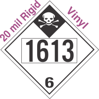 Inhalation Hazard Class 6.1 UN1613 20mil Rigid Vinyl DOT Placard