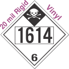 Inhalation Hazard Class 6.1 UN1614 20mil Rigid Vinyl DOT Placard