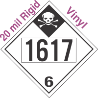 Inhalation Hazard Class 6.1 UN1617 20mil Rigid Vinyl DOT Placard