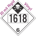 Inhalation Hazard Class 6.1 UN1618 20mil Rigid Vinyl DOT Placard