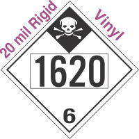 Inhalation Hazard Class 6.1 UN1620 20mil Rigid Vinyl DOT Placard