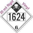 Inhalation Hazard Class 6.1 UN1624 20mil Rigid Vinyl DOT Placard