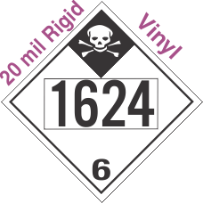 Inhalation Hazard Class 6.1 UN1624 20mil Rigid Vinyl DOT Placard