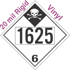 Inhalation Hazard Class 6.1 UN1625 20mil Rigid Vinyl DOT Placard