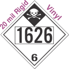 Inhalation Hazard Class 6.1 UN1626 20mil Rigid Vinyl DOT Placard