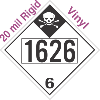 Inhalation Hazard Class 6.1 UN1626 20mil Rigid Vinyl DOT Placard