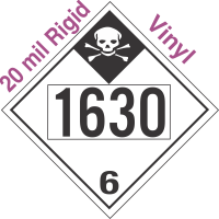 Inhalation Hazard Class 6.1 UN1630 20mil Rigid Vinyl DOT Placard