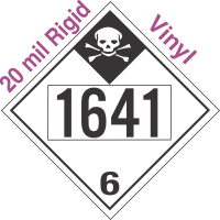 Inhalation Hazard Class 6.1 UN1641 20mil Rigid Vinyl DOT Placard