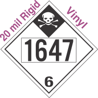 Inhalation Hazard Class 6.1 UN1647 20mil Rigid Vinyl DOT Placard