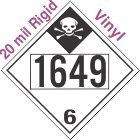 Inhalation Hazard Class 6.1 UN1649 20mil Rigid Vinyl DOT Placard