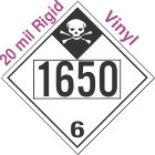 Inhalation Hazard Class 6.1 UN1650 20mil Rigid Vinyl DOT Placard