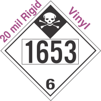 Inhalation Hazard Class 6.1 UN1653 20mil Rigid Vinyl DOT Placard