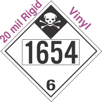 Inhalation Hazard Class 6.1 UN1654 20mil Rigid Vinyl DOT Placard