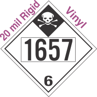 Inhalation Hazard Class 6.1 UN1657 20mil Rigid Vinyl DOT Placard