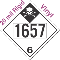 Inhalation Hazard Class 6.1 UN1657 20mil Rigid Vinyl DOT Placard