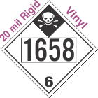 Inhalation Hazard Class 6.1 UN1658 20mil Rigid Vinyl DOT Placard