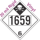 Inhalation Hazard Class 6.1 UN1659 20mil Rigid Vinyl DOT Placard