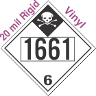 Inhalation Hazard Class 6.1 UN1661 20mil Rigid Vinyl DOT Placard