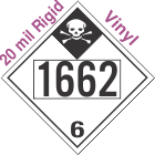 Inhalation Hazard Class 6.1 UN1662 20mil Rigid Vinyl DOT Placard