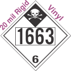 Inhalation Hazard Class 6.1 UN1663 20mil Rigid Vinyl DOT Placard