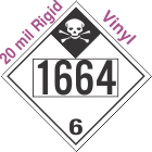 Inhalation Hazard Class 6.1 UN1664 20mil Rigid Vinyl DOT Placard