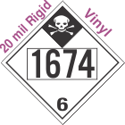 Inhalation Hazard Class 6.1 UN1674 20mil Rigid Vinyl DOT Placard