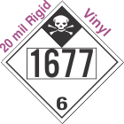 Inhalation Hazard Class 6.1 UN1677 20mil Rigid Vinyl DOT Placard