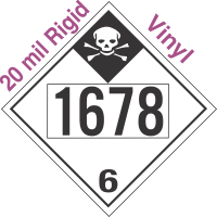 Inhalation Hazard Class 6.1 UN1678 20mil Rigid Vinyl DOT Placard