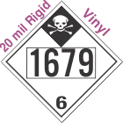 Inhalation Hazard Class 6.1 UN1679 20mil Rigid Vinyl DOT Placard